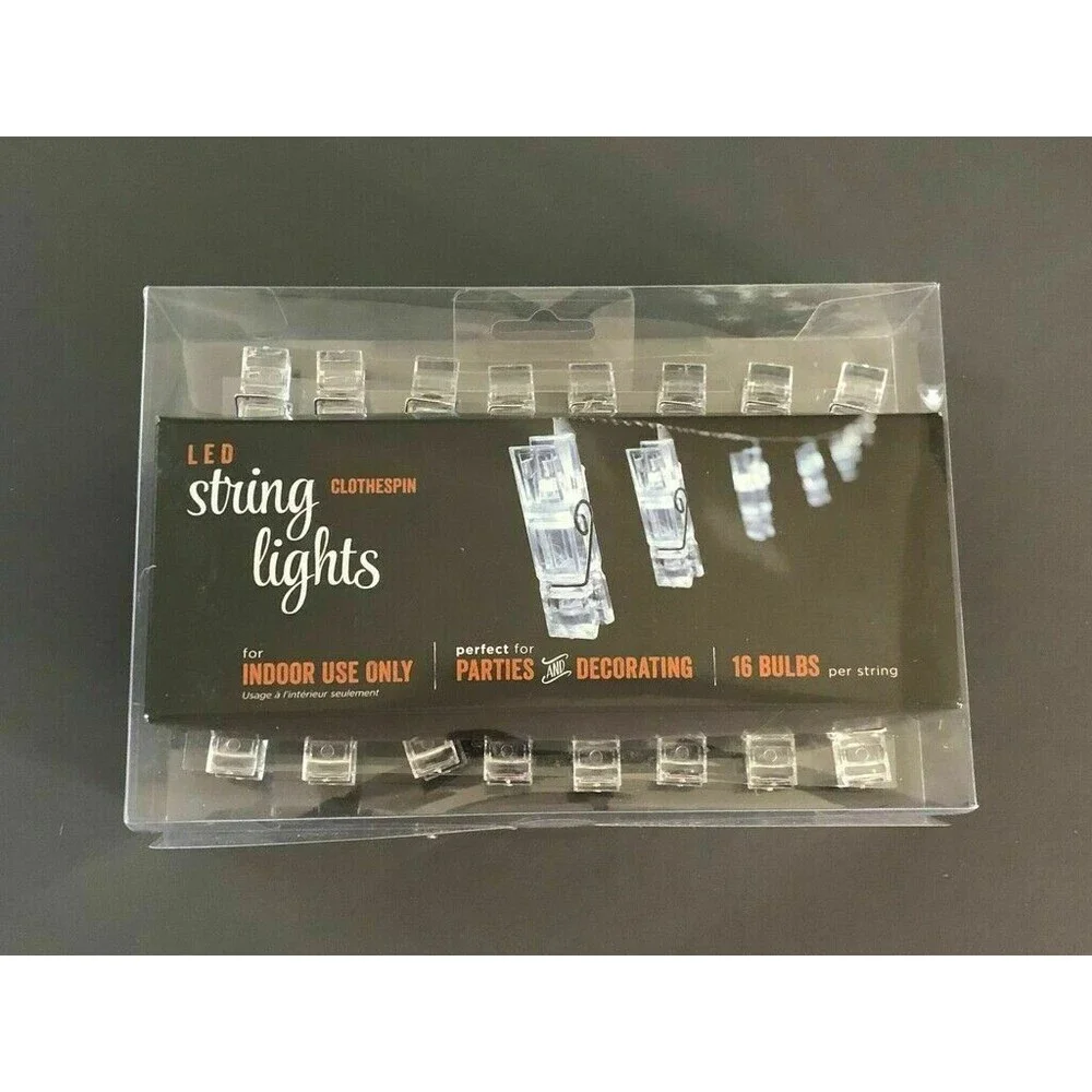 Clothespins String Lights 16-Led Baby Bridal Shower Kids Teens Parties Holiday